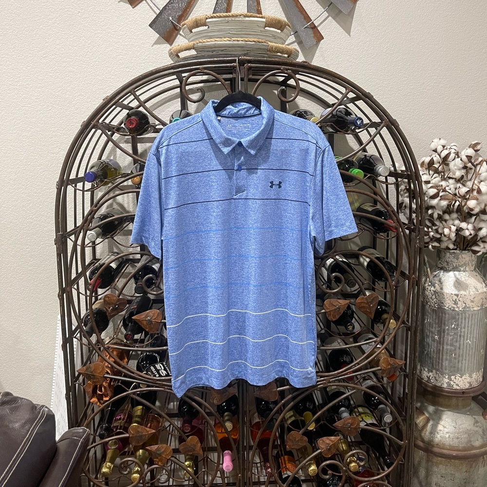 Under Armour Heat Gear Men's Blue Polo Shirt